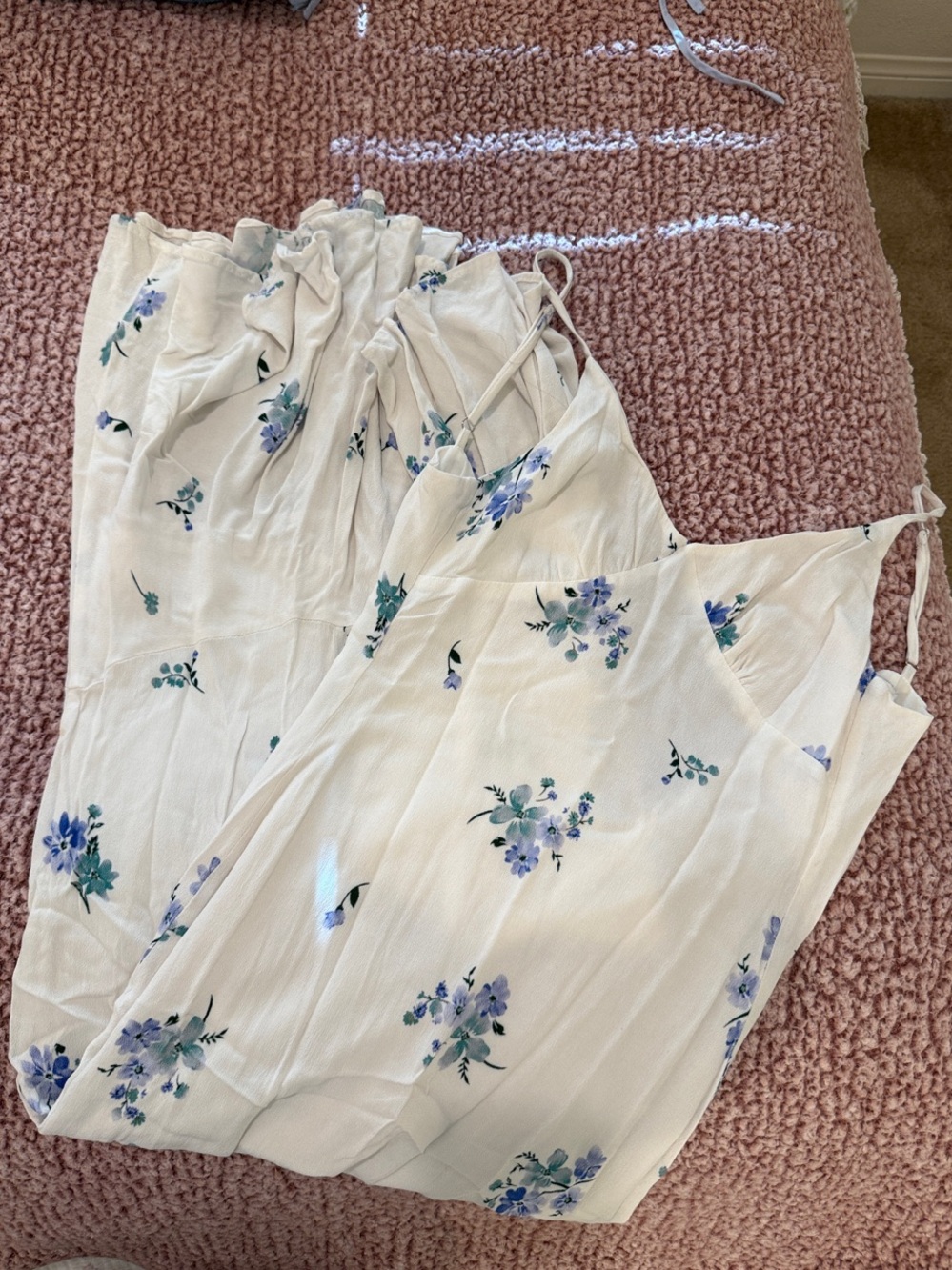 Princess Polly White Floral V-Neck Wide-Leg Jumpsuit